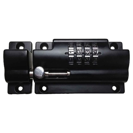 Lockey Usa Lockey Mechanical Combination Slide Bolt Lock Black Finish MS40